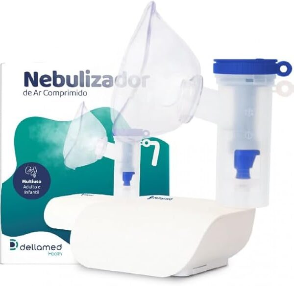 Nebulizador Inalador de Ar Comprimido Adulto e Infantil Dellamed